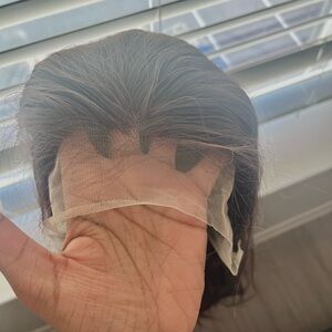 Synthetic lace front 13x4 brown plucked wig